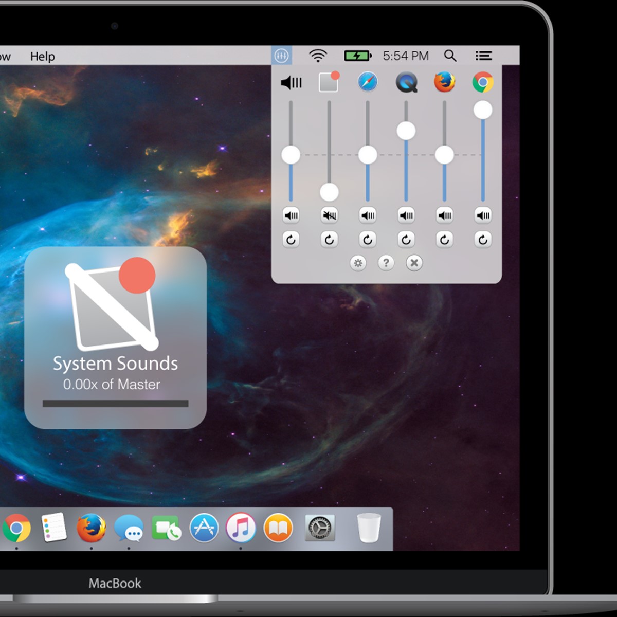 App to mute sound on browser for fixed period mac screen